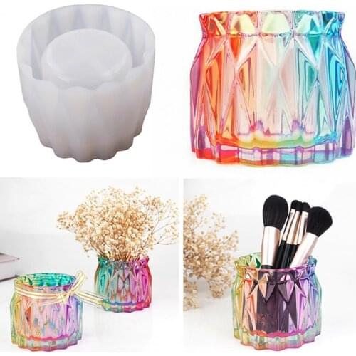 High Quality DIY Round Shape Box Mold Jewelry Storage Bottle Mould Silicone Storage Basket Mold Stable for Indoor