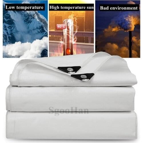 Custom size 3x6m(real size 2.8x5.8m) White PE Tarpaulin Rainproof Cloth