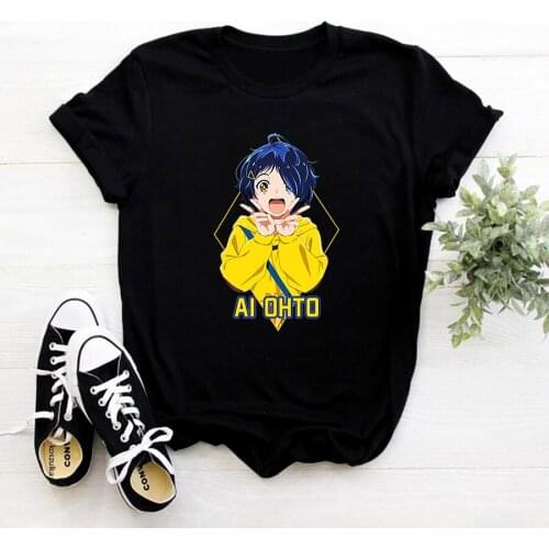 Wonder Egg Priority KawaiI T-shirt Women Summer Harajuku Janpan Anime Tshirt O-neck White Tee Shirt Femme Tops For Women