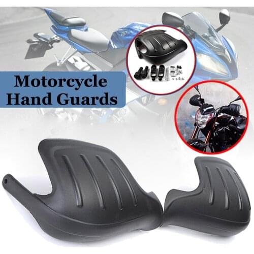 1 Pair PP Motorcycle Wind Deflector Handguard Hand Guard Protector Shield Black