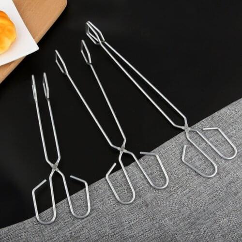 1 Pcs BBQ Tongs for Grilling Stainless Steel Barbecue Clip Pizza Bread Clamp Cooking Tool CLH@8