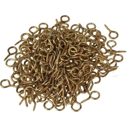 1# Iron Yellow Mini Jewelry Finding Eyepins Hooks Eyelets Screw Pack of 100