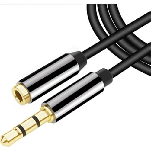3.5mm Male To Female Audio Extension Cable Gold Plated Copper Plug Wire Stereo Audio Aux Cord Extender Earphone Accessories