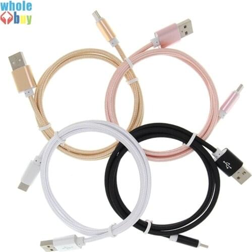 300pcs USB Type C Cable for Redmi Note 7 0.25m1.5m 1m 2m 3m Nylon Braided Fast Charge Type-c Cable for Samsung S9 USB C Cable
