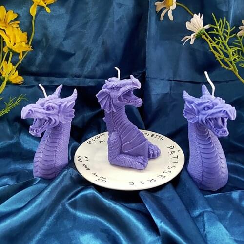 3D Flying Dragon Candle Mould Cake Decorating Tool Silicone Clay Soap Mold Baking Moulds