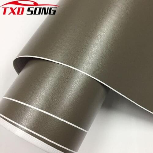 50CM*200CM/300CM Premium Leather Grain Vinyl For Car Panel Dashboard Internal DIY Wrap Decals Adhesive PVC Car Styling Sticker
