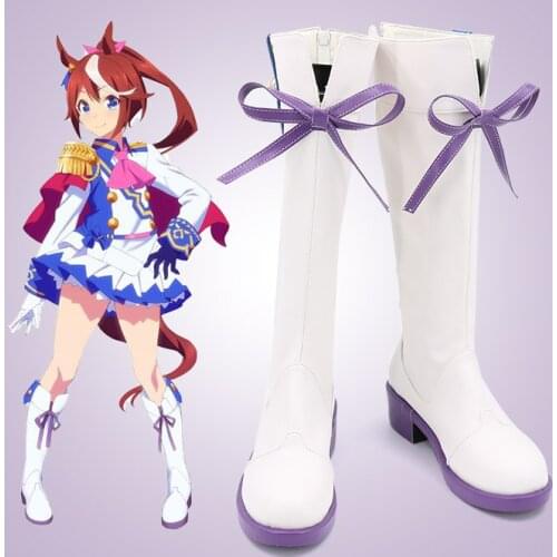 Anime Uma Musume: Pretty Derby Tokai Teio Cosplay Shoes Boots Custom Made