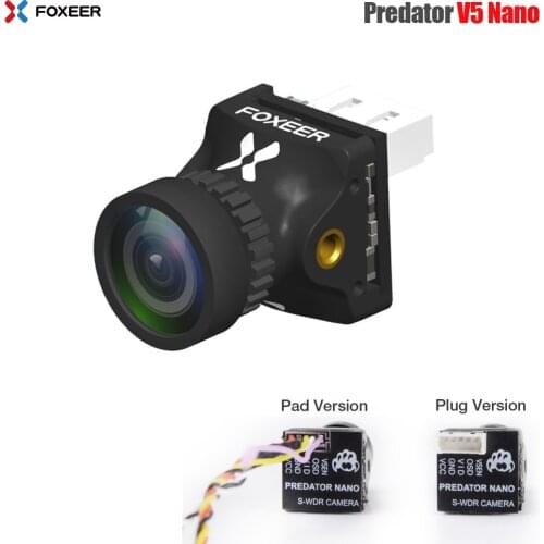 Foxeer Predator V5 Nano full Case FPV 1000TVL Camera Switchable Super WDR OSD 4ms Latency Upgraded for RC FPV Racing Drone