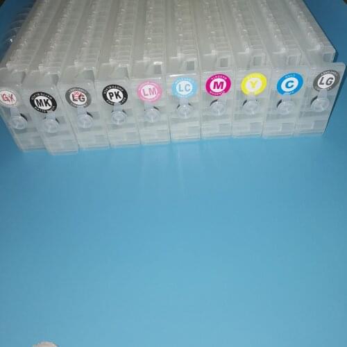 T8000-T8009 compatible chips with refillable cartridge for epson surecolor P10000 P20000 europe area printer