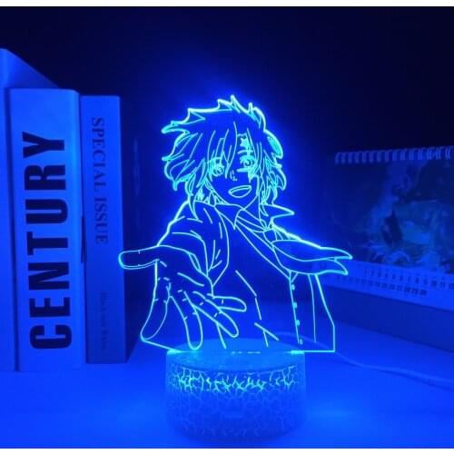 D Gray Man Anime Figure Allen Walker 3D LED White Base Light for Kids Bithday Gift Light Room Decor Nightlight Manga 3D Lamp