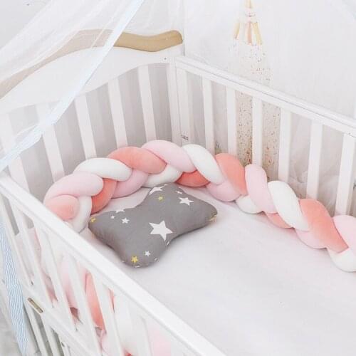3M Length baby bedding 3Braid Knot Pillow baby room decoration protetor de berço Baby Bed Bumper