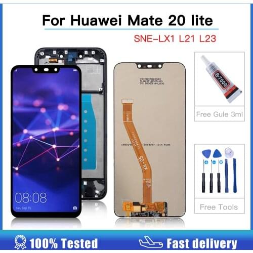 Tested Original LCD Display For Huawei Mate 20 lite LCD Screen Touch Digitizer Assembly for mate20 lite SNE-LX1 SNE-LX2 SNE-LX3