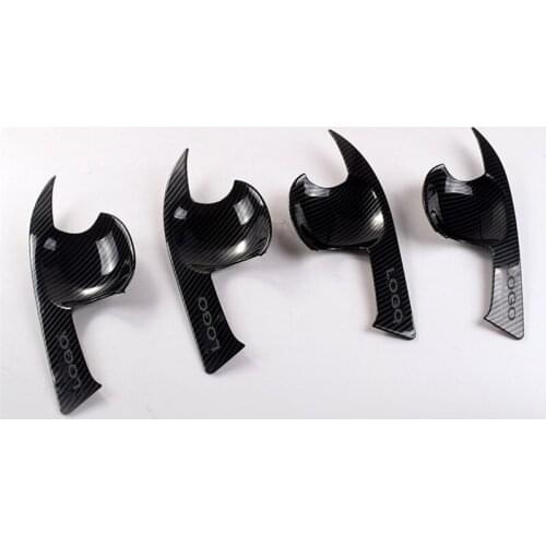 For Toyota Corolla 2018 2019 ABS Carbon Fibre Side Door Handles Bowls Decoration Sticker Cover Car Styling