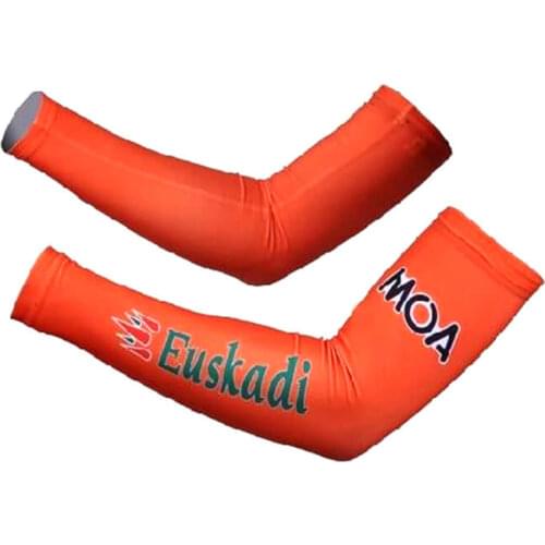 EUSKADI Men Summer Cycling Arm Warmers Sleeve Racing Bicycle Sleeve UV Protection Sport Running Protective Sleeves Sun