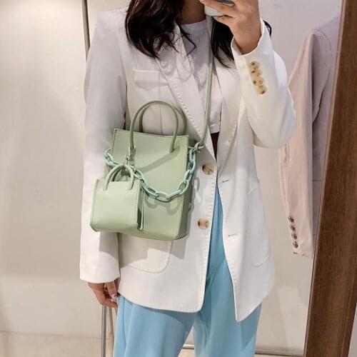 2 pieces set of women bag fashionable hand-held chain bag womens casual tote bag bucket bag luxury handbag messenger bag sac