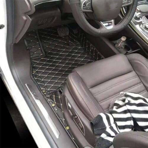 Leather car floor mat for renault espace 5 2015 2016 2017 2018 2019 2020 carpet rug accessories interior sticker