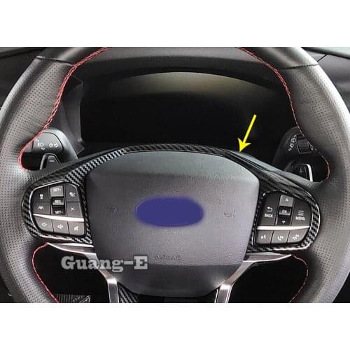 Car Body Cover Upside Steering Wheel Interior Kit Switch Trim Panel Frame Parts Stick 1pcs For Ford Explorer U625 2019 2020 2021