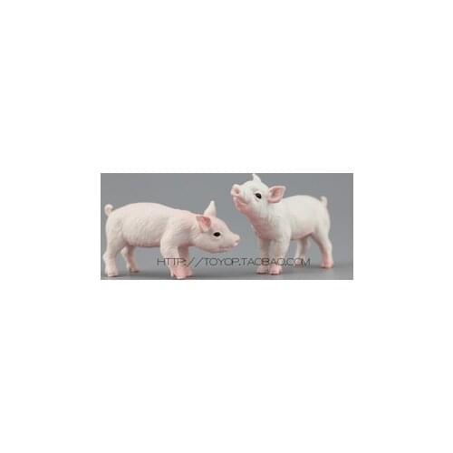 Mini pvc figure 4.5cm model toy a pair of pigs