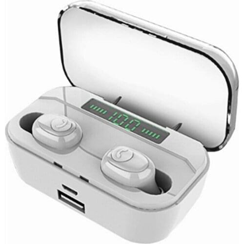 Mini Earbuds Wireless Communication Ear Sport Stereo Earphone LED Power Display Headset with Mic ND998