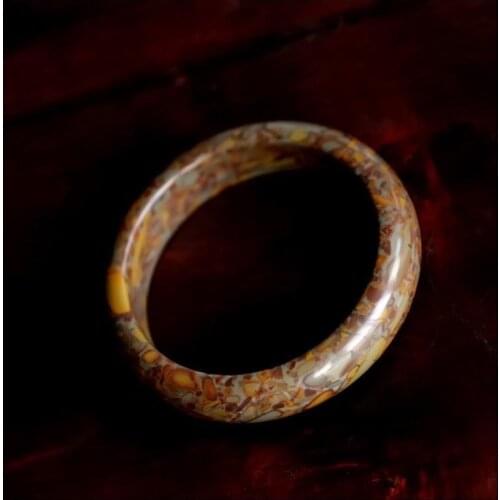 Natural Color Brown Jade 54-64MM Bangle Bracelet Genuine Hand-Carved Jewelry Fashion Accessories Amulet Men Women Lucky Gifts