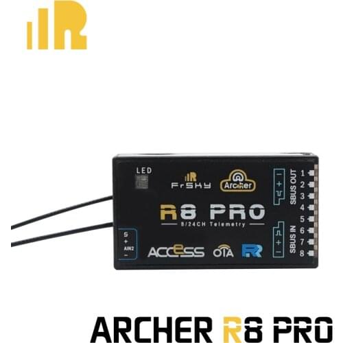 Original FrSky ARCHERR8 Pro OTA 2.4GHz 8/24CH ACCESS S.Port/F.Port Full Range Telemetry Receiver for RC Drone RC Quadcopter RC