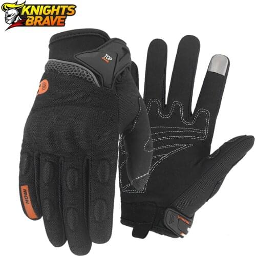 Motorcycle Gloves Men Breathable Full Finger Racing Gloves Motorbike Summer Riding Gloves Moto Motocross Protective Gear Black