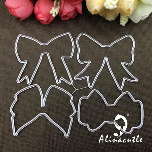 CLEAR STAMPS METAL CUTTING DIE layered bow Scrapbook Card album paper craft rubber roller transparent silicon stamp AlinaCraft