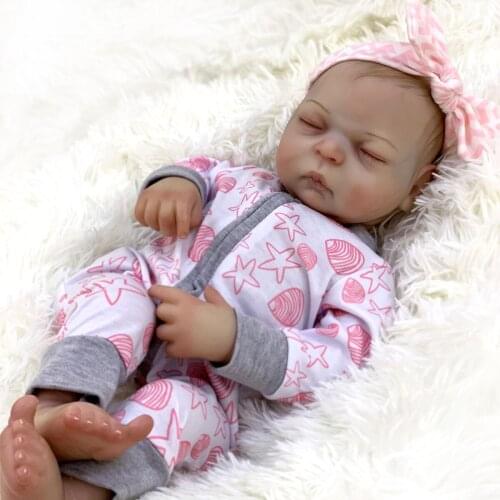 Adolly 20 Inch Realistic Reborn Baby Doll Soft Weighted Simulation Silicone Vinyl Newborn Lifelike Boy Girl Toy ad20c0010