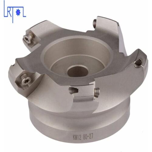 5flute KM12-80-27 45 Degree Shoulder Mill Cutter Head for SEHT1204