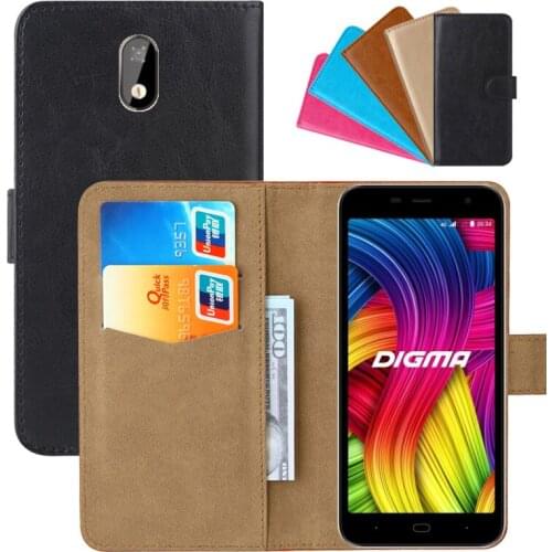 Luxury Wallet Case For Digma LINX Base 4G PU Leather Retro Flip Cover Magnetic Fashion Cases Strap