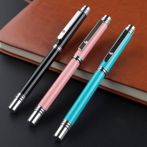 Metal Ballpoint Pen for writing supplies Business Notebook 0.5mm gel Pen School & Office Stationery Supplies three colors