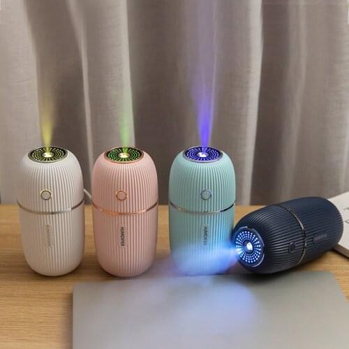 300ML Humidifier Ultrasonic USB Aroma Essential Oil Diffuser Romantic Color Bedroom Night Lamp Mist Maker Humidificador Portable