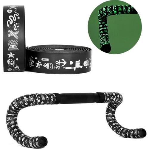 1Pair Bicycle Fluorescent Handlebar Tape EVA Anti-Slip Road Bike Handlebar Strapping Handle Cover Strap Tape Cycling Accessories