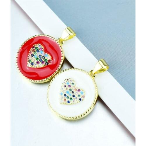 1PC New Zircon Heart Evil Eye Pendant Necklace for Women Bohemian Fashion Punk Red Love Choker Clavicle Chain Turkey Jewelry