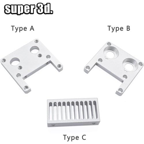 1pcs UM2 Heat Sink Seat Cooling Tank Grooves Seat 3D Printer Ultimaker 2 Aluminum Alloy Radiator For 3D Printer Parts