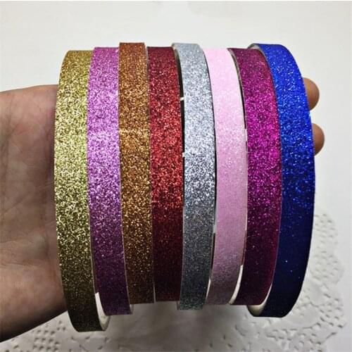 5Pcs/Lot Fashion Little Girls DIY Hair Hoops 1CM Headbands Shiny Gilter Hairbands with Tooth Children Acrylic Hair Accessories