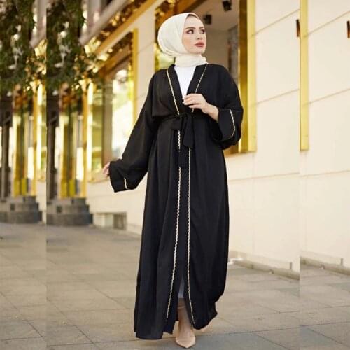 Abaya Kimono Muslim Cardigan Hijab Dress Turkish Islamic Clothing Abayas For Women Caftan Dubai Kaftan Oman Robe Djelaba Femme