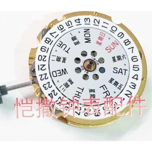 Watch accessories brand new imported 8200 movement, gold big three-handed dual calendar automatic mechanical movement