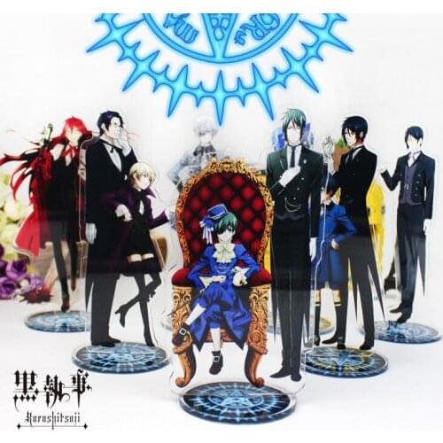 Anime Black Sebastian Ciel Butler Transparent Acrylic Stand Figure Desktop Decor Collection Model Toy Doll Gift Cosplay