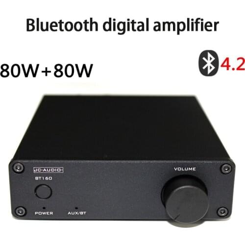 KYYSLB JC-BT160 80W*2 4-8ohm Bluetooth Digital Power Amplifier CSR64215 Bluetooth 4.2 Version Supports APTX Amplifier