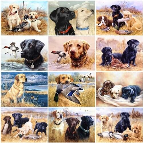 HUACAN Diamond Painting Dog Animal Diamond Embroidery Sale Full Square Rhinestone Picture 5d Diy Diamond Mosaic DropShip