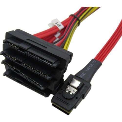 Mini SAS 36Pin to 4 x 29Pin Conversion Cable SFF-8087 to 4 X SFF-8482 Data Extension Wire
