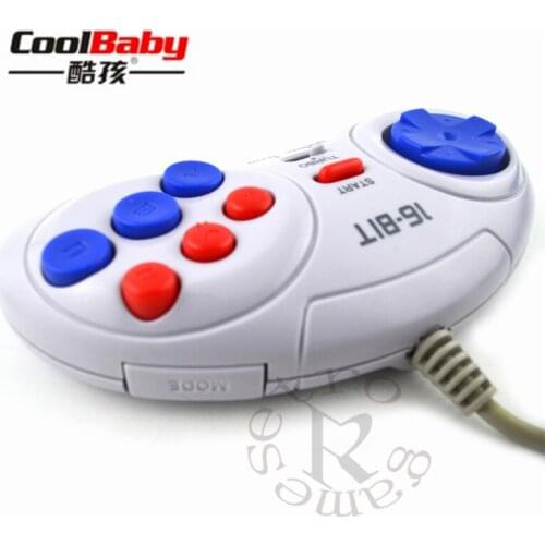 50pcs 16 bit Classic Wired Game Controller for SEGA Genesis 6 Button Gamepad for SEGA Mega Drive Mode Fast Slow white