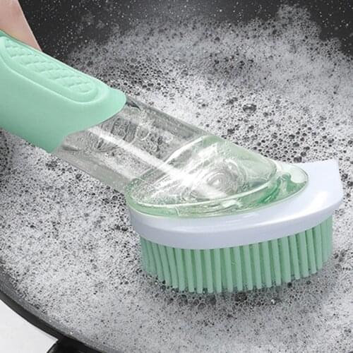 JOYBOS Brush Pot Kitchen Long Handle Cleaning Brush Remove Oil Household Does Not Hurt The Pot And Hand Sponge Wash Dishes KKR10