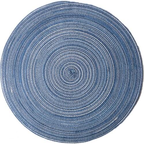 Place Mat Round Shape Heat Insulation Cotton Kitchen Place Mat for Home