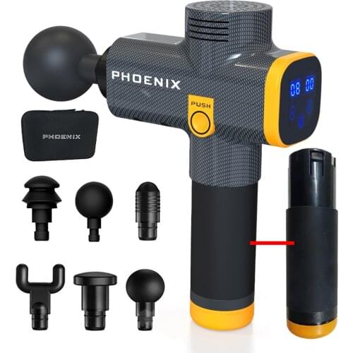 Muscle Massager Gun Percussion Massager For Neck Phoenix A2 Back Massage Muscle Relaxation 6 Heads MG4732