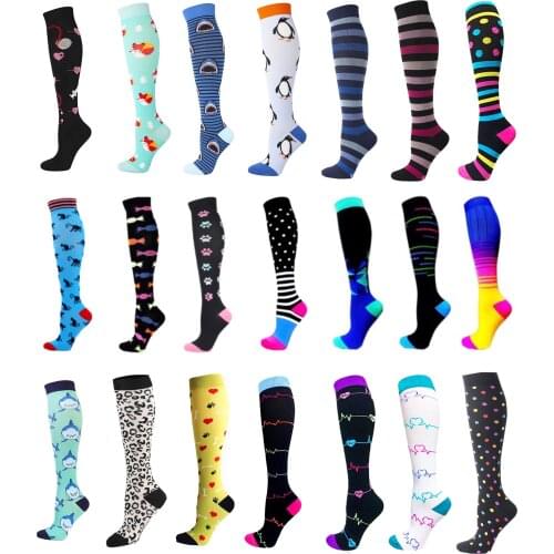 New Compression Socks Men Women Golf Tube Best Graduated Athletic 20-30 Mmhg Nursing For Pregnant Edema Diabetes Varicose Veins