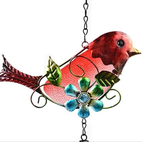 New Retro Stained Glass Bird Wind Chimes Outdoor Indoor Metal Suncatcher Doorbell Window Home Garden Yard Patio Lawn Decoration