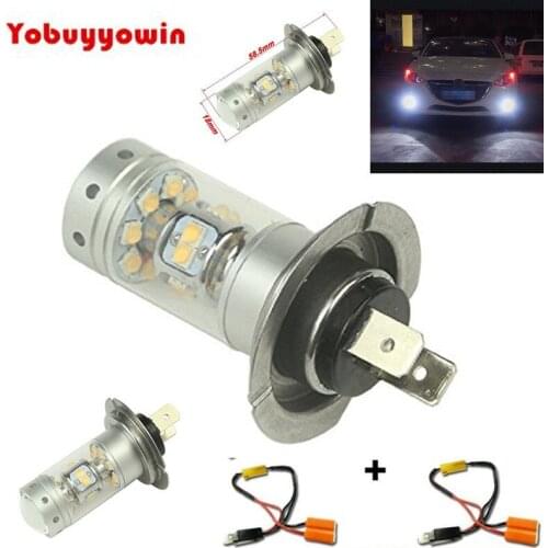 New White H7 PK26D White 140W High Power Cree CHIP Error Free LED Car Fog Bulbs + H7 Load Resistors For Ford and EURO CARS