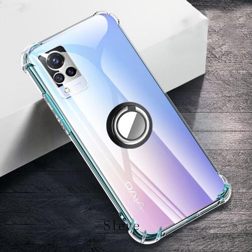 Metal Ring Shockproof Airbag Shockproof Case For VIVO Y51 Y31 X60 Y20 Pro Plus IQOO7 3 5 Z1X NEO V20 SE Lite S9 V17 S1